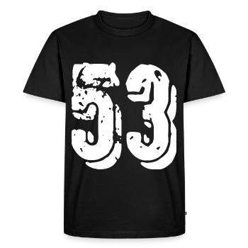 53 number jersey - Men's Premium Organic T-Shirt - black - Front - Nico (187cm)