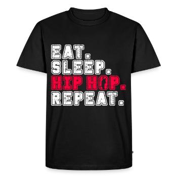 Hip Hop - T-shirt Premium bio Homme - noir - Devant - Nico (187cm)