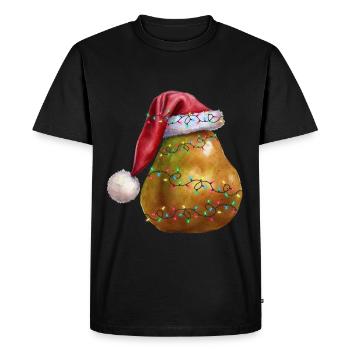 Poire de Noël - T-shirt Premium bio Homme - noir - Devant - Nico (187cm)