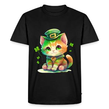 St Paddy’s St Patricksday St Patrick Day - T-shirt Premium bio Homme - noir - Devant - Nico (187cm)