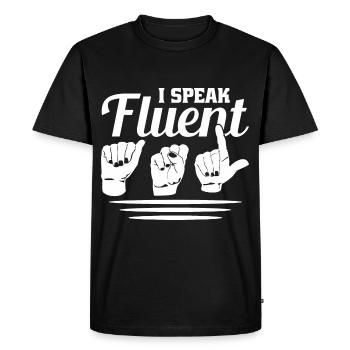 Deaf Deaf Sign Language Deaf Pride - Men's Premium Organic T-Shirt - black - Front - Nico (187cm)