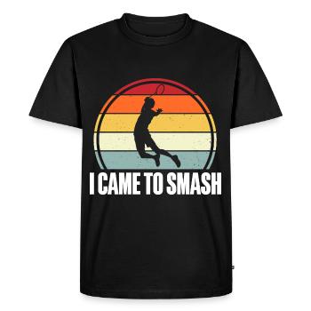 Badminton Federball - Men's Premium Organic T-Shirt - black - Front - Nico (187cm)