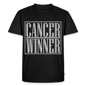 Mois de sensibilisation aux gagnants du cancer - T-shirt Premium bio Homme - noir - Devant - Nico (187cm)