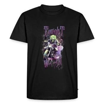 Halloween Horreur de la citrouille - T-shirt Premium bio Homme - noir - Devant - Nico (187cm)