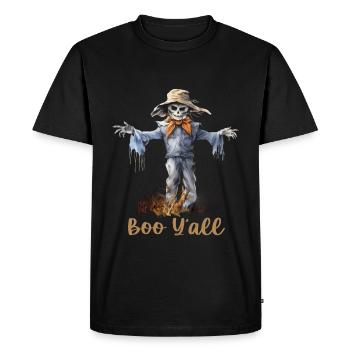 Halloween Pumpkin Horror - Men's Premium Organic T-Shirt - black - Front - Nico (187cm)