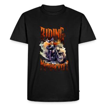 Halloween Pumpkin Horror - Men's Premium Organic T-Shirt - black - Front - Nico (187cm)