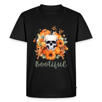 Halloween Pumpkin Horror - Men's Premium Organic T-Shirt - black - Front - Nico (187cm)