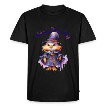 Halloween Pumpkin Horror - Men's Premium Organic T-Shirt - black - Front - Nico (187cm)