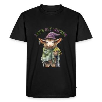 Halloween Horreur de la citrouille - T-shirt Premium bio Homme - noir - Devant - Nico (187cm)