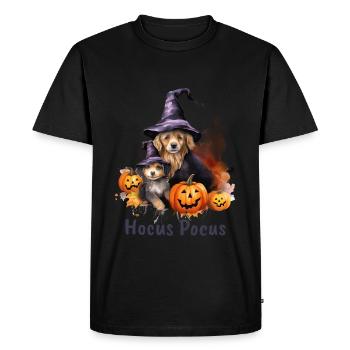 Halloween Pumpkin Horror - Men's Premium Organic T-Shirt - black - Front - Nico (187cm)