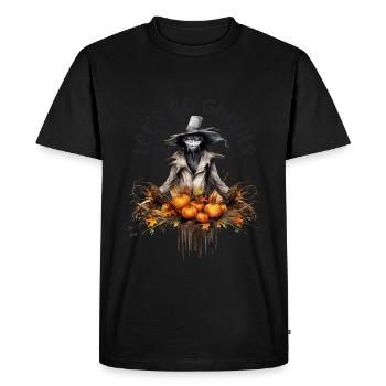 Halloween Pumpkin Horror - Men's Premium Organic T-Shirt - black - Front - Nico (187cm)
