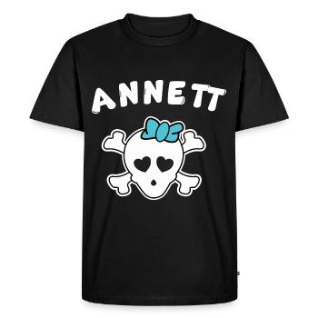 Pirate Annett Design pour les filles et les femmes - T-shirt Premium bio Homme - noir - Devant - Nico (187cm)