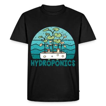Culture hydroponique - T-shirt Premium bio Homme - noir - Devant - Nico (187cm)