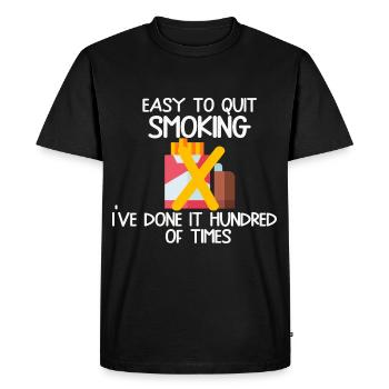 It's easy to quit smoking. I have - Men's Premium Organic T-Shirt - black - Front - Nico (187cm)