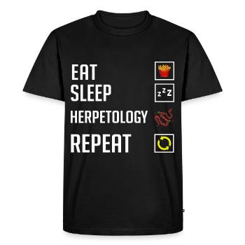 Herpétologie Reptiles Herpétologiste Lézards - T-shirt Premium bio Homme - noir - Devant - Nico (187cm)