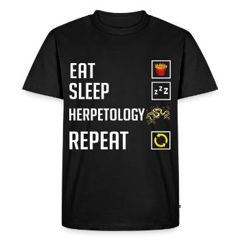 Herpétologie Reptiles Herpétologiste Lézards - T-shirt Premium bio Homme - noir - Devant - Nico (187cm)