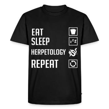 Herpétologie Reptiles Herpétologiste Lézards - T-shirt Premium bio Homme - noir - Devant - Nico (187cm)