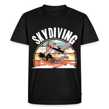 Skydiving Parachuting Parachute - Men's Premium Organic T-Shirt - black - Front - Nico (187cm)