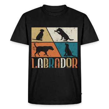 Labrador - Men's Premium Organic T-Shirt - black - Front - Nico (187cm)