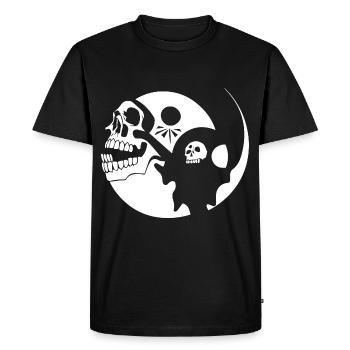 Horror Skull Skull Art Skull Gothic Heavy Metal - Men's Premium Organic T-Shirt - black - Front - Nico (187cm)