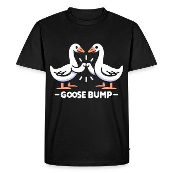 Chair de poule - Mèmes d’oies - T-shirt Premium bio Homme - noir - Devant - Nico (187cm)