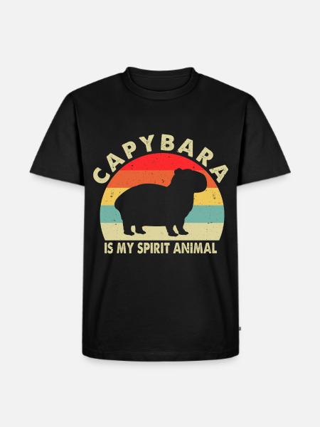 Capybara - Men's Premium Organic T-Shirt - black
