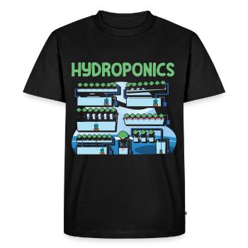 Culture hydroponique - T-shirt Premium bio Homme - noir - Devant - Nico (187cm)