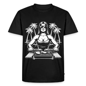 Grillkönig – Un barbecue design cool pour l’été - T-shirt Premium bio Homme - noir - Devant - Nico (187cm)