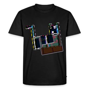 CAT EIGHT - Men's Premium Organic T-Shirt - black - Front - Nico (187cm)