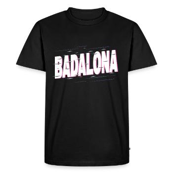 Badalona Espagne Ville Écriture Maison de Vacances Amour - T-shirt Premium bio Homme - noir - Devant - Nico (187cm)