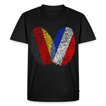 Empreinte digitale Hollande Pays-Bas Néerlandais - T-shirt Premium bio Homme - noir - Devant - Nico (187cm)