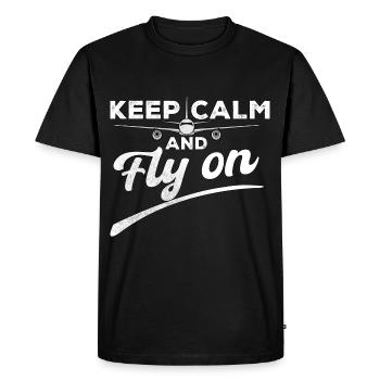 Pilote d’avion Volant Relax Repos I Cadeau - T-shirt Premium bio Homme - noir - Devant - Nico (187cm)