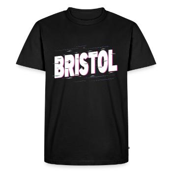 Bristol Angleterre UK City Writing Home Amour - T-shirt Premium bio Homme - noir - Devant - Nico (187cm)