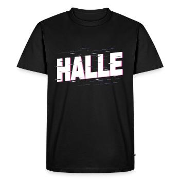 Halle Saale Allemagne City Font Accueil - T-shirt Premium bio Homme - noir - Devant - Nico (187cm)