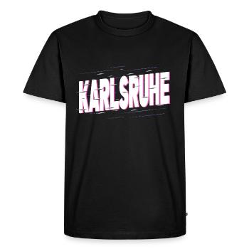 Karlsruhe Germany City Font Home Love - Men's Premium Organic T-Shirt - black - Front - Nico (187cm)