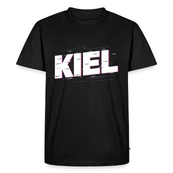 Kiel Allemagne City Font Accueil Amour - T-shirt Premium bio Homme - noir - Devant - Nico (187cm)