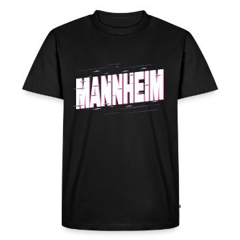 Mannheim Germany City Font Home Love - Men's Premium Organic T-Shirt - black - Front - Nico (187cm)