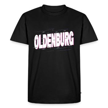 Oldenburg Germany City Font Home Love - Men's Premium Organic T-Shirt - black - Front - Nico (187cm)