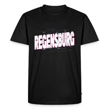 Regensburg Germany City Font Home Love - Men's Premium Organic T-Shirt - black - Front - Nico (187cm)