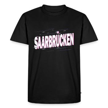 Sarrebruck Allemagne ville lettrage amour patrie - T-shirt Premium bio Homme - noir - Devant - Nico (187cm)