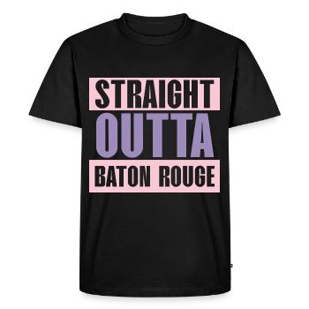 Straight Outta Baton Rouge Baton Baton Twirling - Men's Premium Organic T-Shirt - black - Front - Nico (187cm)
