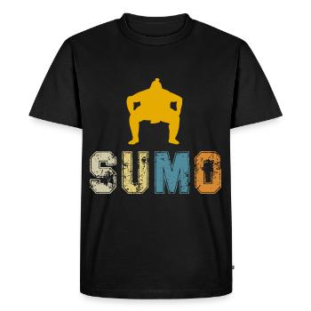 Sumo - T-shirt Premium bio Homme - noir - Devant - Nico (187cm)