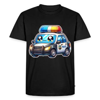 Police - T-shirt Premium bio Homme - noir - Devant - Nico (187cm)
