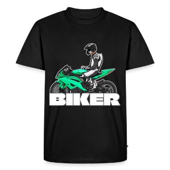 Motorcycle Lifestyle / Motorcycle / Motorcycles biker - Men's Premium Organic T-Shirt - black - Front - Nico (187cm)