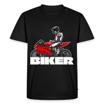 Motorcycle Lifestyle / Motorcycle / Motorcycles biker - Men's Premium Organic T-Shirt - black - Front - Nico (187cm)