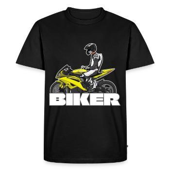 Motorcycle Lifestyle / Motorcycle / Motorcycles biker - Men's Premium Organic T-Shirt - black - Front - Nico (187cm)