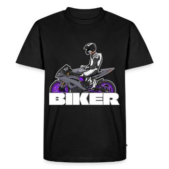 Motorcycle Lifestyle / Motorcycle / Motorcycles biker - Men's Premium Organic T-Shirt - black - Front - Nico (187cm)