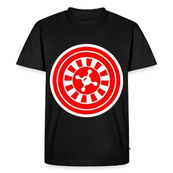 Roulette Icon Circle - Men's Premium Organic T-Shirt - black - Front - Nico (187cm)