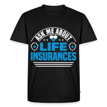 Insurance Salesman Insurance Agent - Men's Premium Organic T-Shirt - black - Front - Nico (187cm)