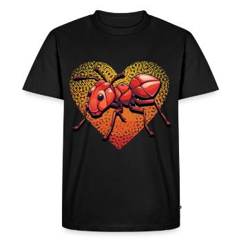fourmi - T-shirt Premium bio Homme - noir - Devant - Nico (187cm)